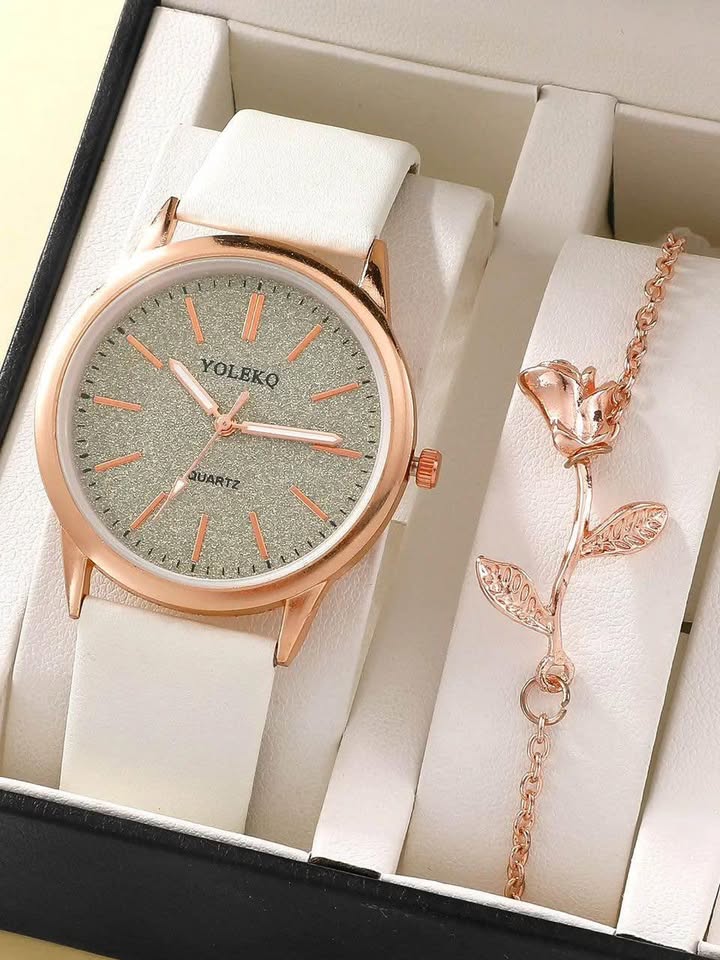Ensemble montre et bracelet pour femme