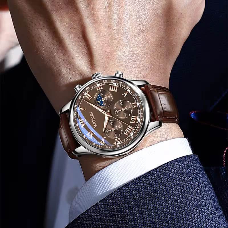 Montre en cuire WOKAI