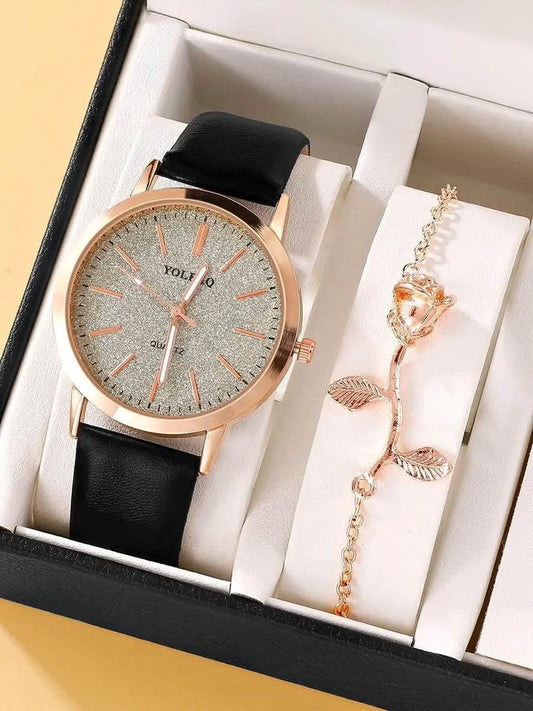 Ensemble montre et bracelet pour femme