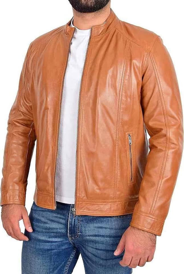 Veste en cuir souple