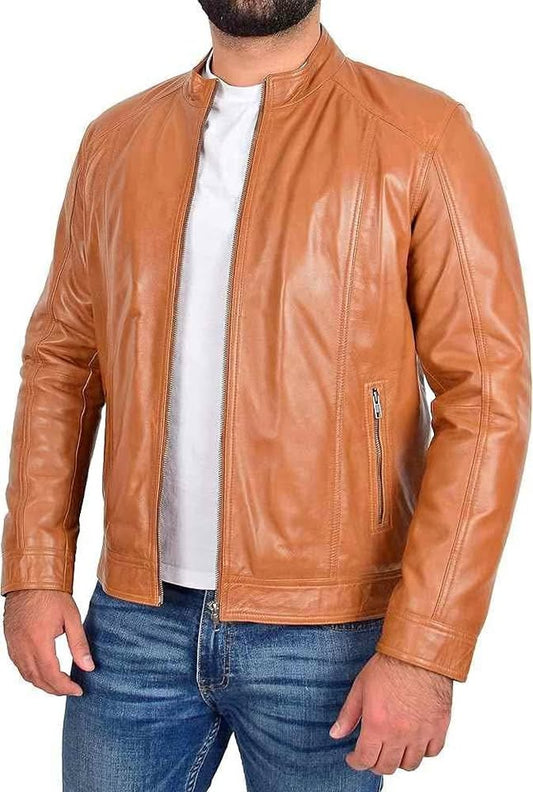 Veste en cuir souple