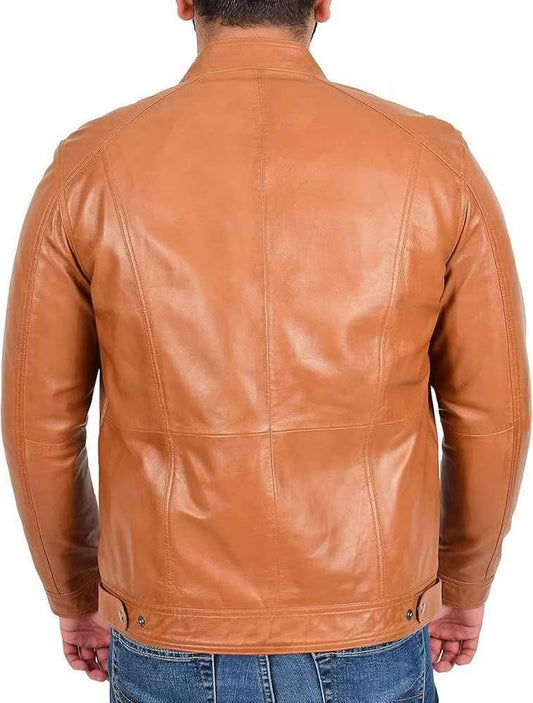 Veste en cuir souple