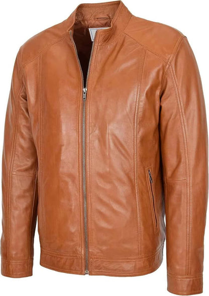 Veste en cuir souple