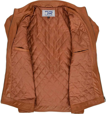 Veste en cuir souple