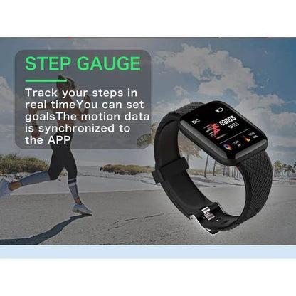 Montre connectée Bluetooth - Moniteur De Fréquence Cardiaque / de pression artérielle - Tracker Fitn