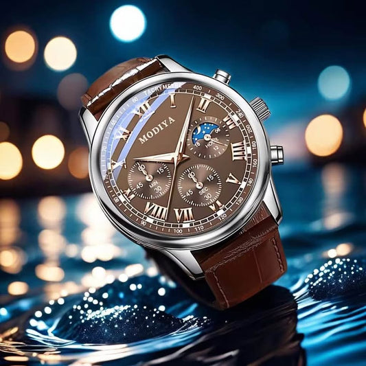 Montre en cuire WOKAI